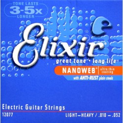 Elixir Nanoweb (10-52) - struny do gitary elektrycznej