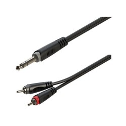 Roxtone RAYC110L1 - kable jack stereo 6.3 - 2xRCA 1m