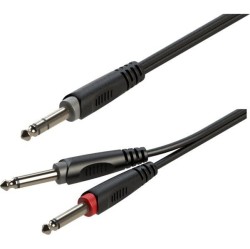 Roxtone RAYC100L3 - kable Jack Stereo 6.3 - 2xJack Mono 6.3 3m