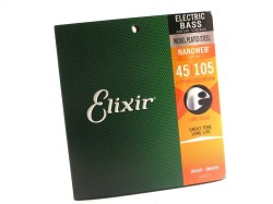 Elixir Nanoweb (45-105) - struny do gitary basowej