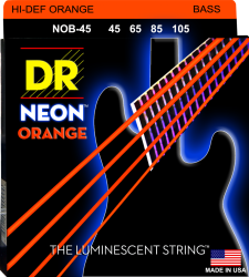 DR Neon Orange (45-105) - struny do gitary basowej