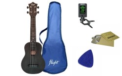 Flight TUS35 BK - ukulele sopranowe + AKCESORIA