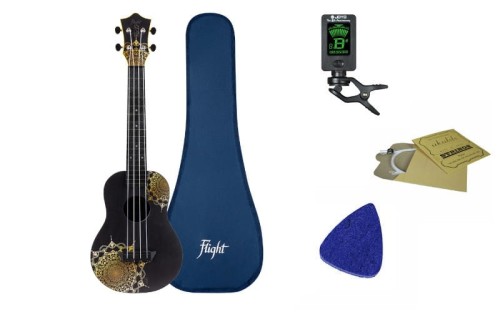 Flight TUC40 GD Mandala - ukulele koncertowe + AKCESORIA