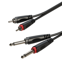 Roxtone RACC150L3 - kabel 2xRCA - 2xJack 6.3 3m