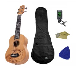 Laila UFG-21111-C CAT - Ukulele Sopranowe + AKCESORIA