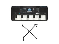 Yamaha PSR E473 Keyboard + STATYW + ZASILACZ
