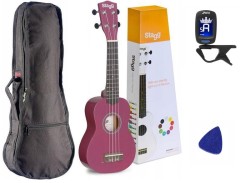 Stagg US-Violet - ukulele sopranowe + AKCESORIA