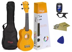 Stagg US Lemon - ukulele sopranowe + AKCESORIA