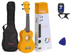 Stagg US Lemon - ukulele sopranowe + AKCESORIA