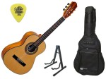 Ever Play Zebrano - gitara klasyczna 4/4 + AKCESORIA - SET3