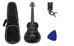 Laila UDW-2313-FO HG Black - ukulele koncertowe + AKCESORIA