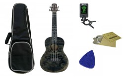 Laila UDW-2313-FO HG Black - ukulele koncertowe + AKCESORIA